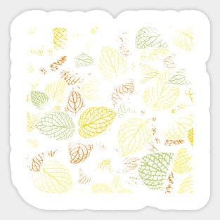 Autumn, Leaves Pattern 14 Sticker